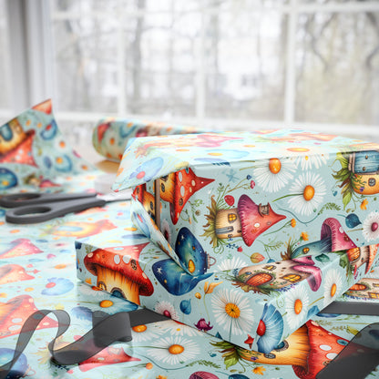 Fairy Mushroom Houses Gift Wrap