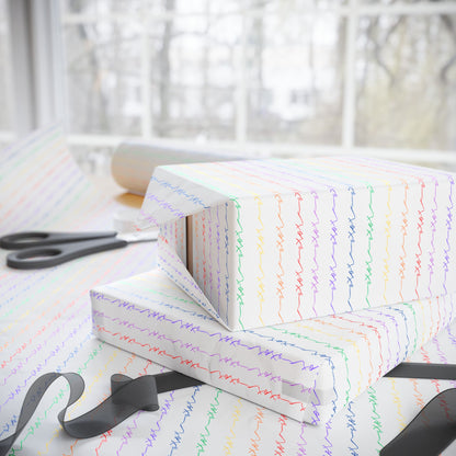 Wrapping Paper, XOXO Rainbow Design