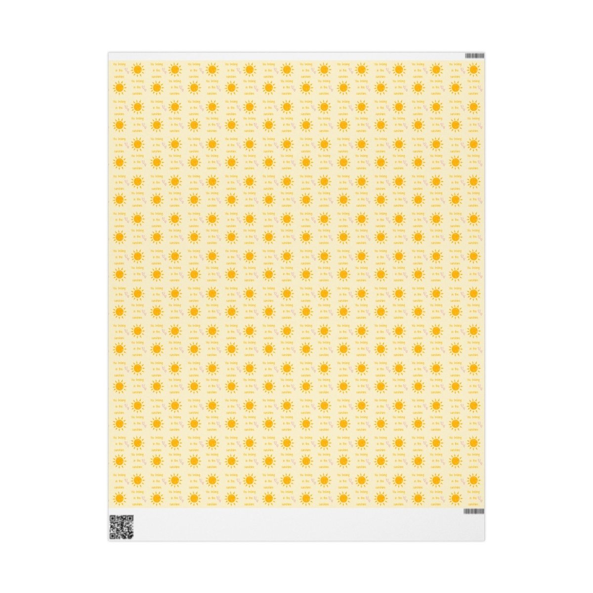 You Belong in the Sunshine Wrapping Paper | Yellow Sun Repeat, Kinder Party Wrap