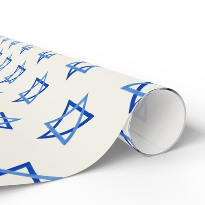 Blue Star of David Wrapping Paper