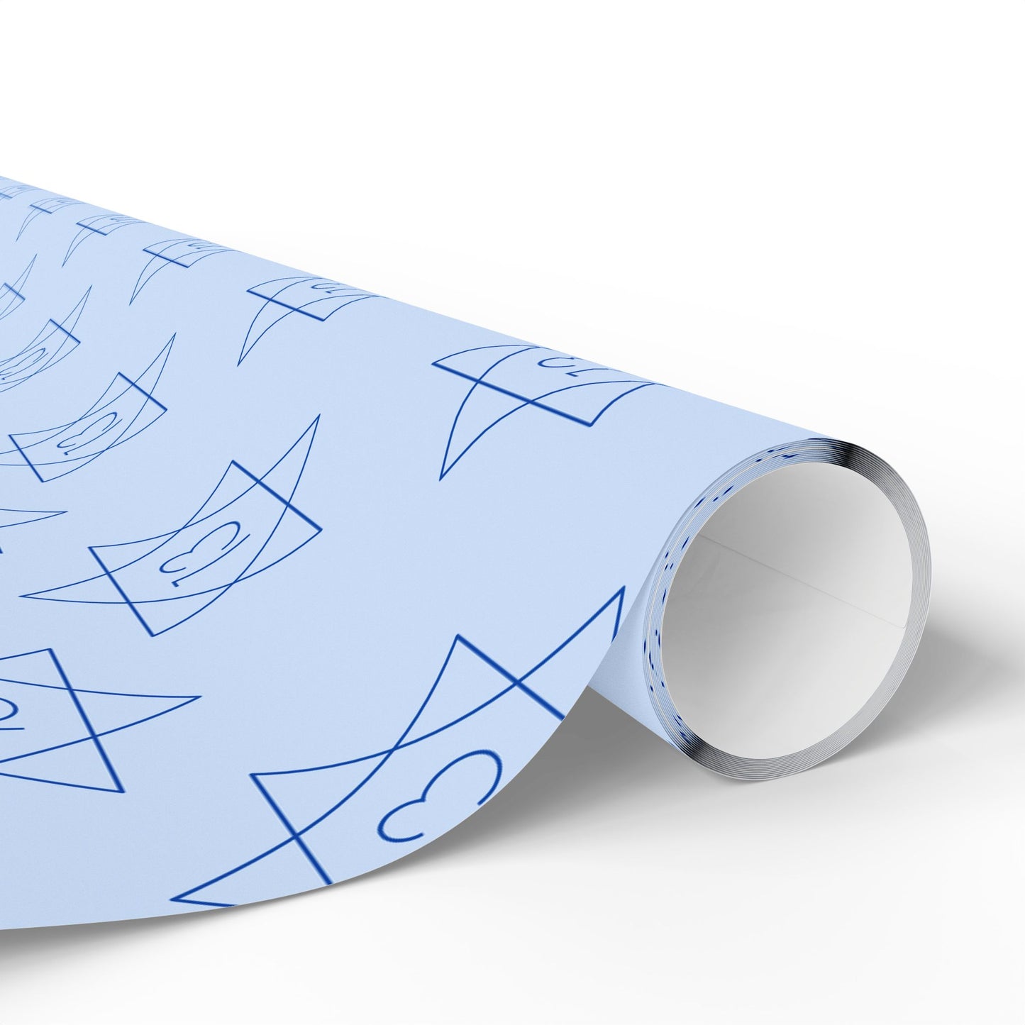 Charming Blue Star Wrapping Paper