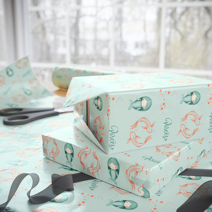 Pisces in Pastels – Dreamy Zodiac Wrapping Paper