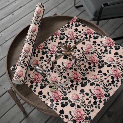 Rose Wrapping Papers Floral Gift Wrap for Birthday