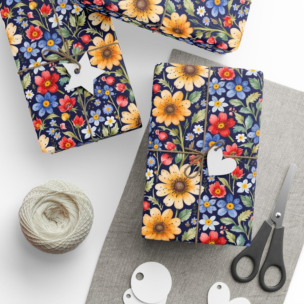 Floral Wrapping Paper Roll, Vibrant Gift Wrap for Birthdays, Weddings, and Special Occasions, Eco-Friendly Decorative Paper