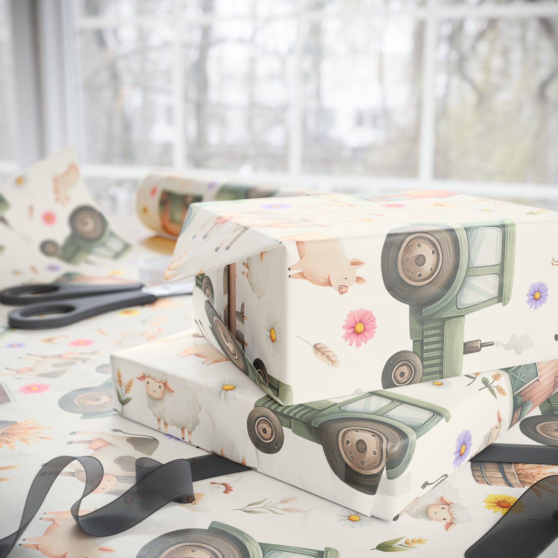 Cute Barnyard Gift Wrap