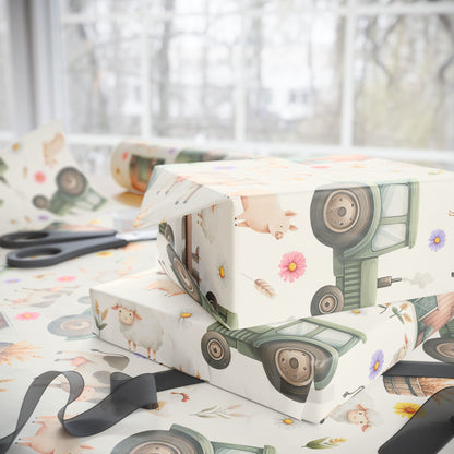 Cute Barnyard Gift Wrap
