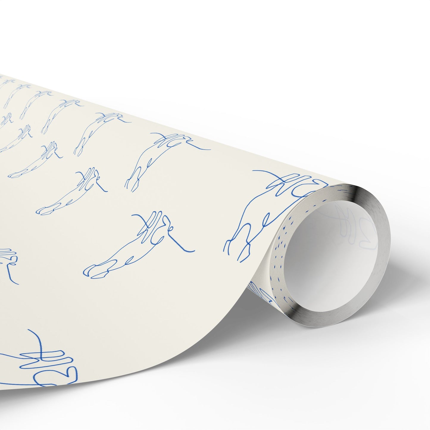 Blue Line Drawn Dog Design