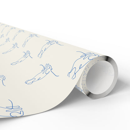 Blue Line Drawn Dog Design