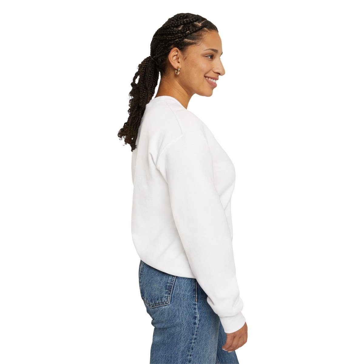 Crewneck Sweatshirt — "Go Away Please" Minimalist Graphic