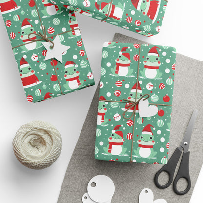 Hoppy Holidays – Festive Frog Wrapping Paper That Jumps for Joy