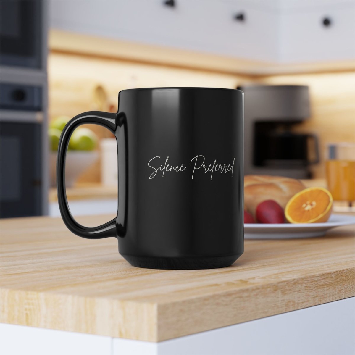 Silence Preferred Black 15oz Coffee Mug