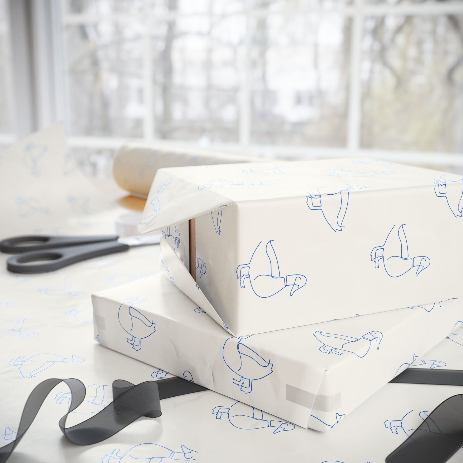 Charming Duck Wrapping Paper Roll