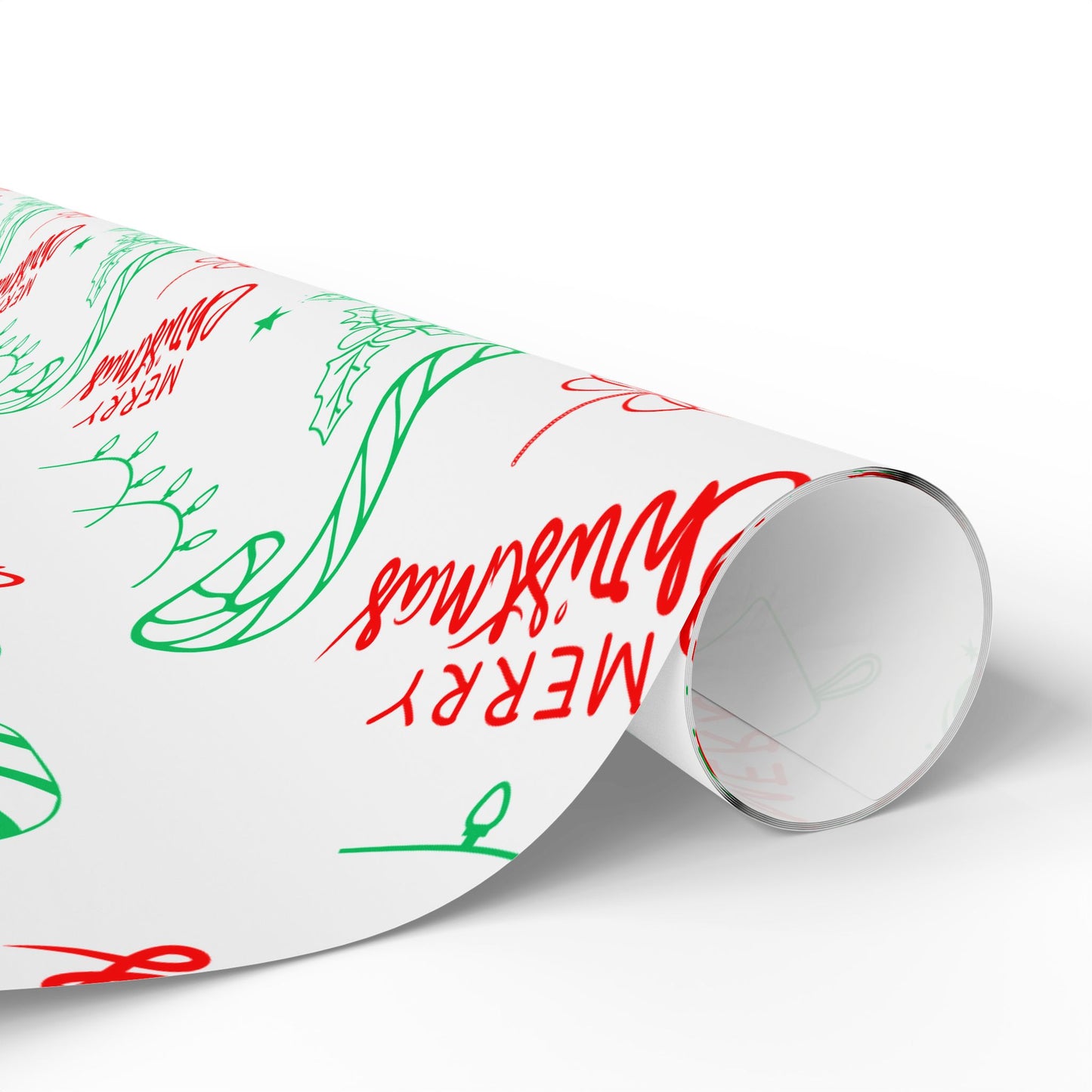 Doodle All the Way – Christmas Line Art Wrapping Paper