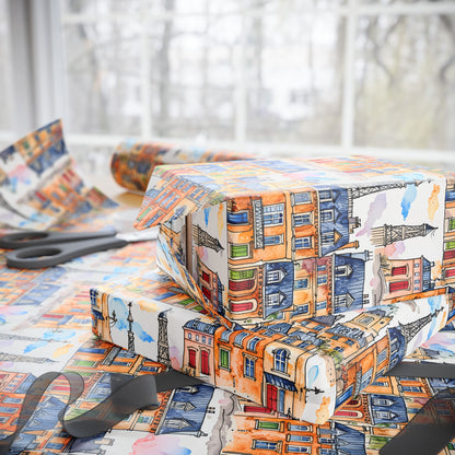 Abstract Cityscape Wrapping Paper