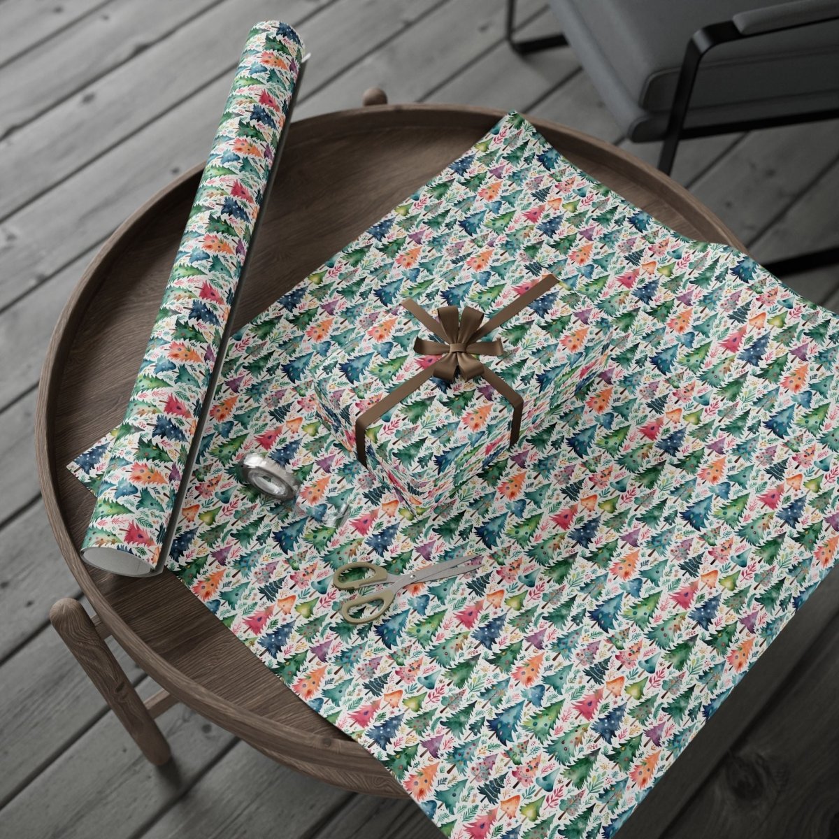 Wrapping Papers - Colorful Christmas Trees