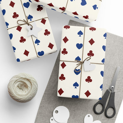 Royal Flush – Whimsical Card Suit Wrapping Paper