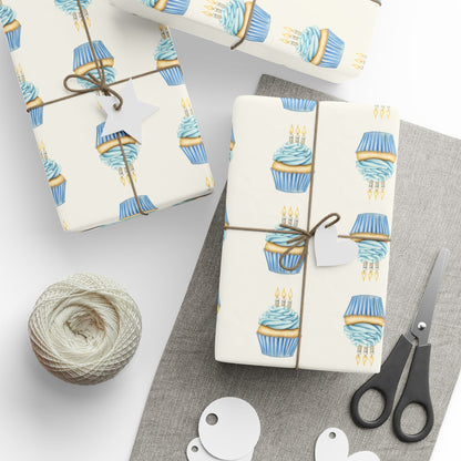 Festive Wrapping Papers with Cupcake Design