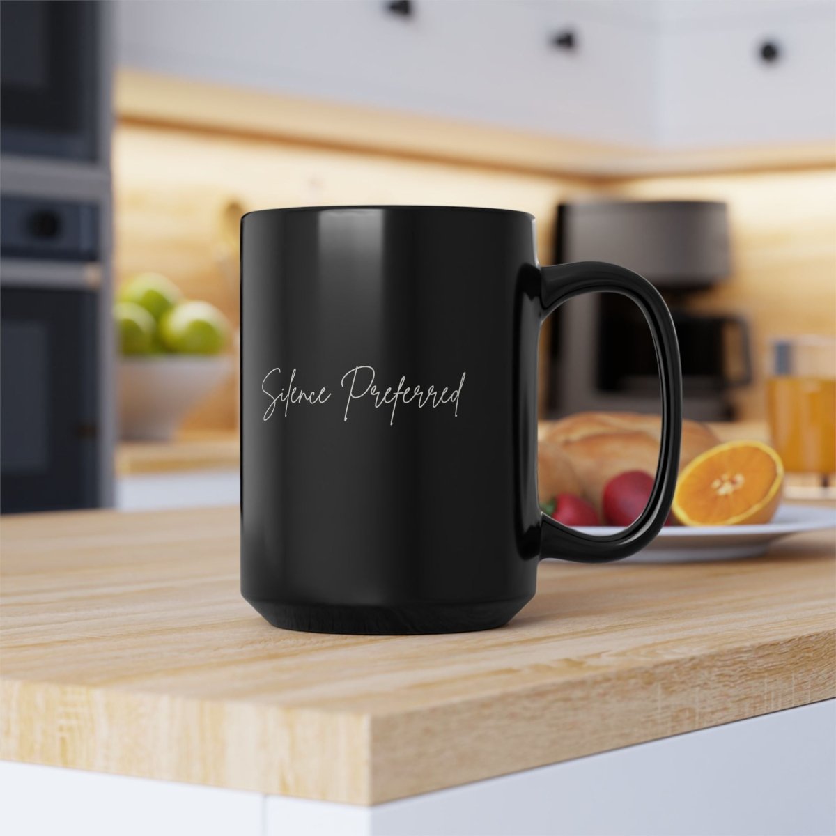 Silence Preferred Black 15oz Coffee Mug