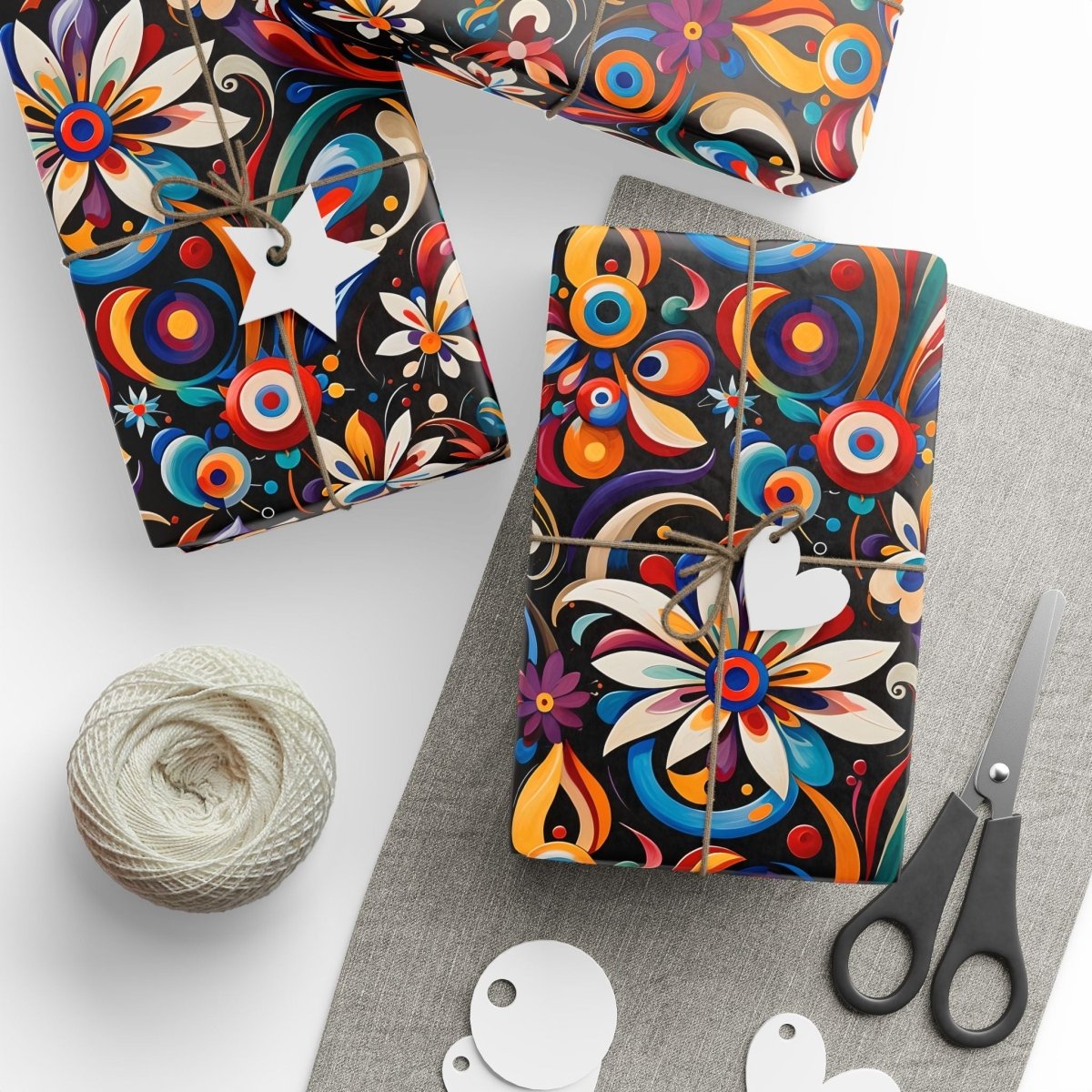 Wrapping Papers - Retro Floral Design
