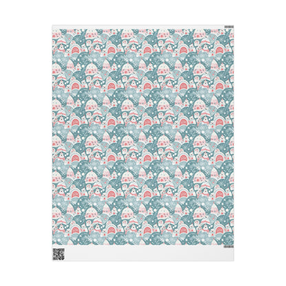 Icy Paws & Peppermint Igloos – Arctic Wonderland Wrapping Paper