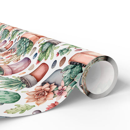 Gift Wrapping Papers with Adorable Succulents