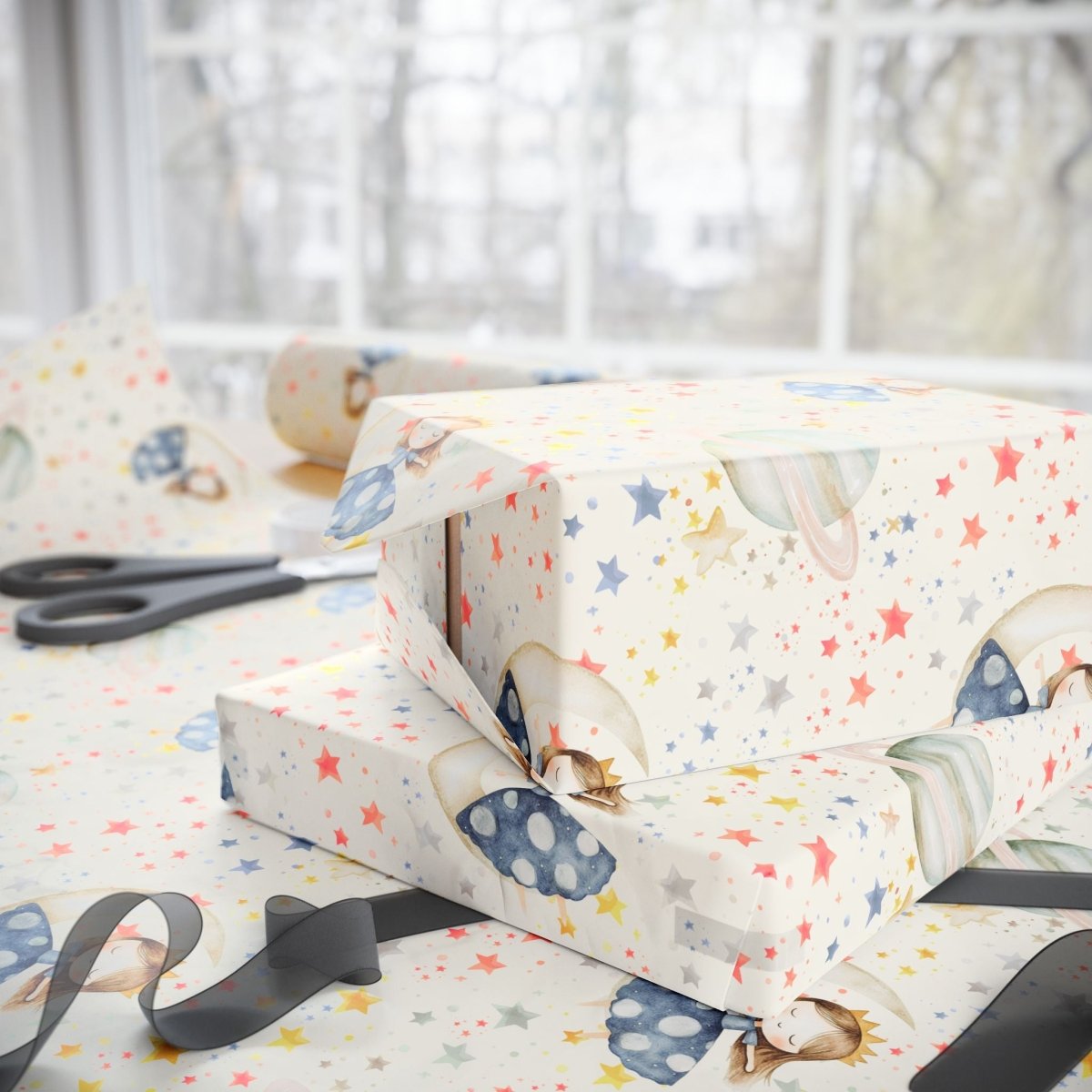 Moonlit Daydreams – Starry Princess Wrapping Paper