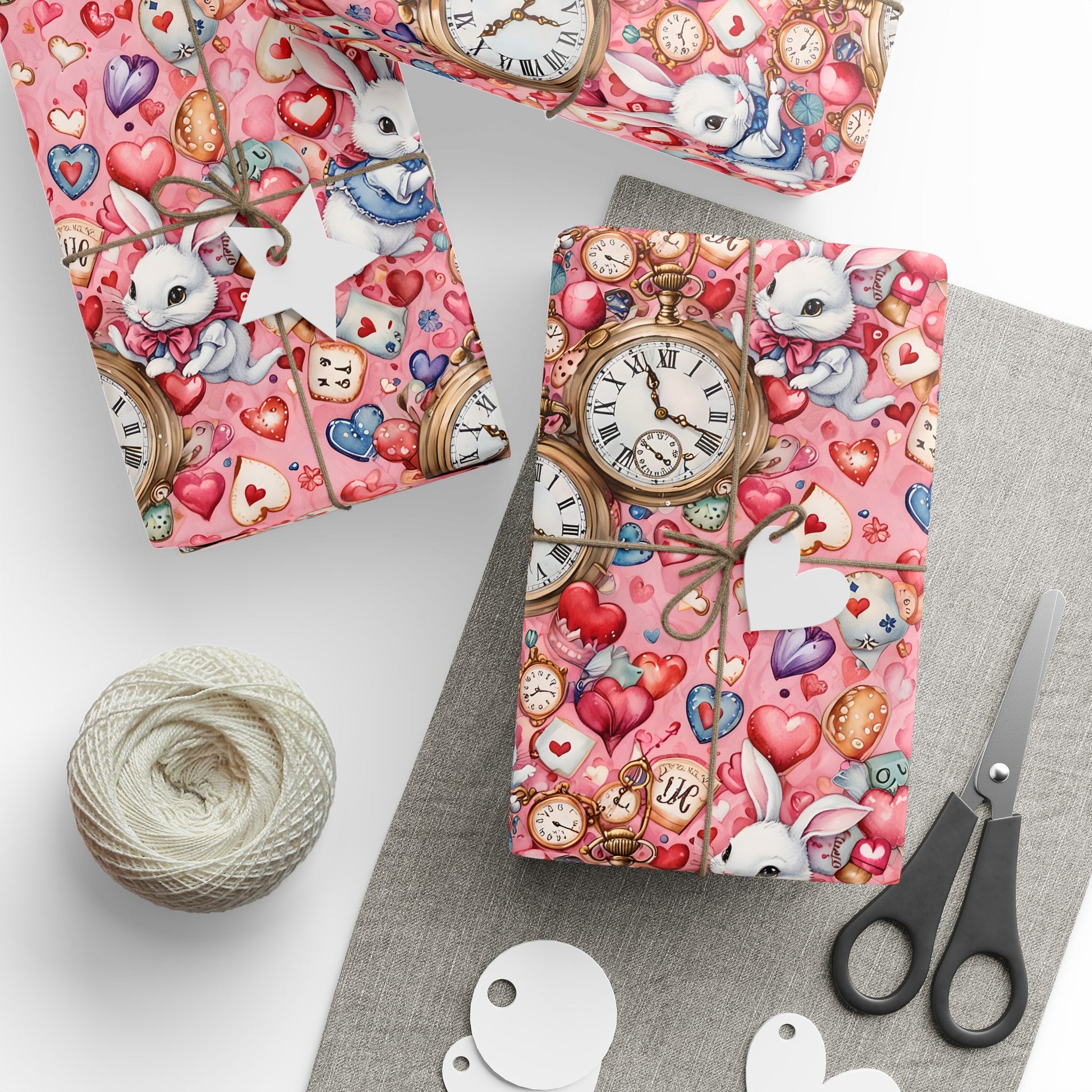 Enchanting Gift Wrap inspired by Alice in Wonderland - Pink Hues