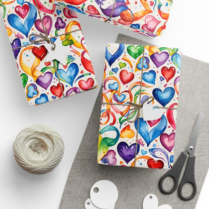 Colorful Heart Wrapping Paper