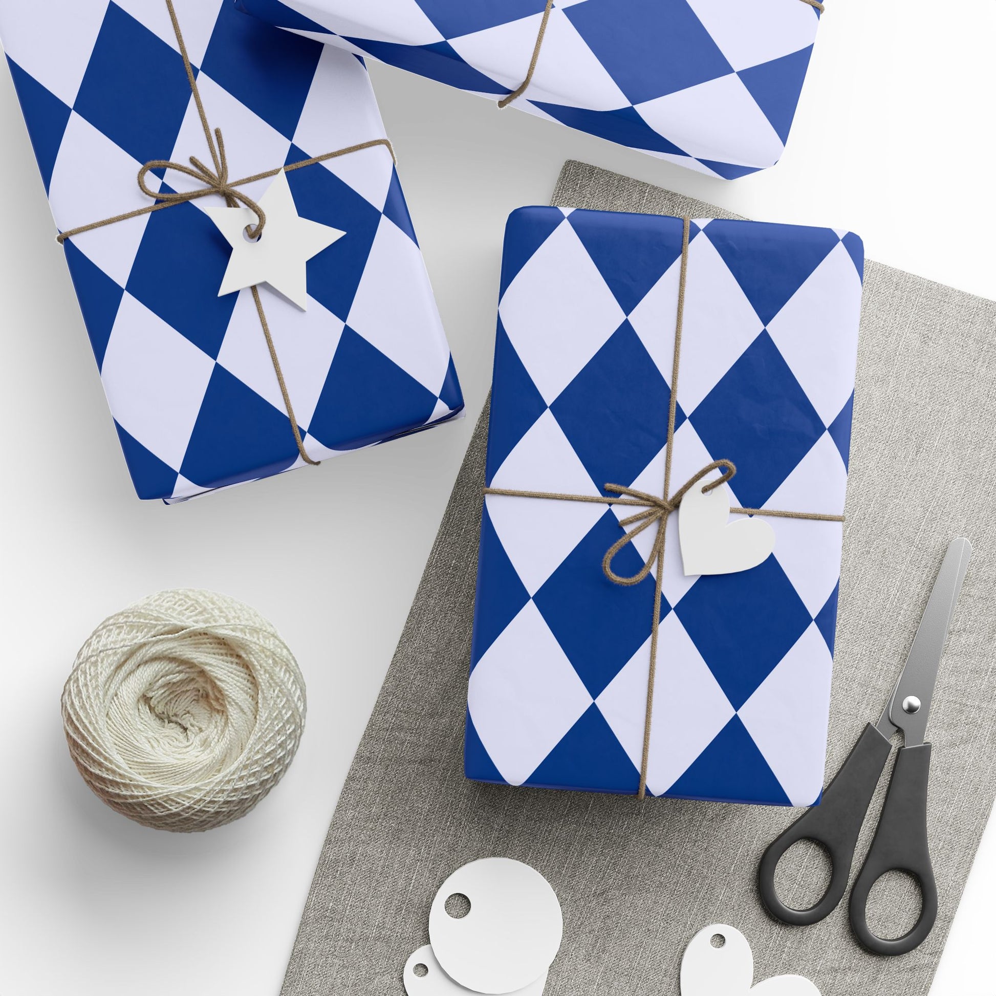 Blue on Blue Harlequin Pattern - Lokipawz