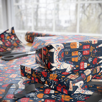 Festive Colorful Unicorn Wrapping Paper