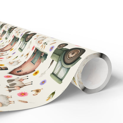 Cute Barnyard Gift Wrap