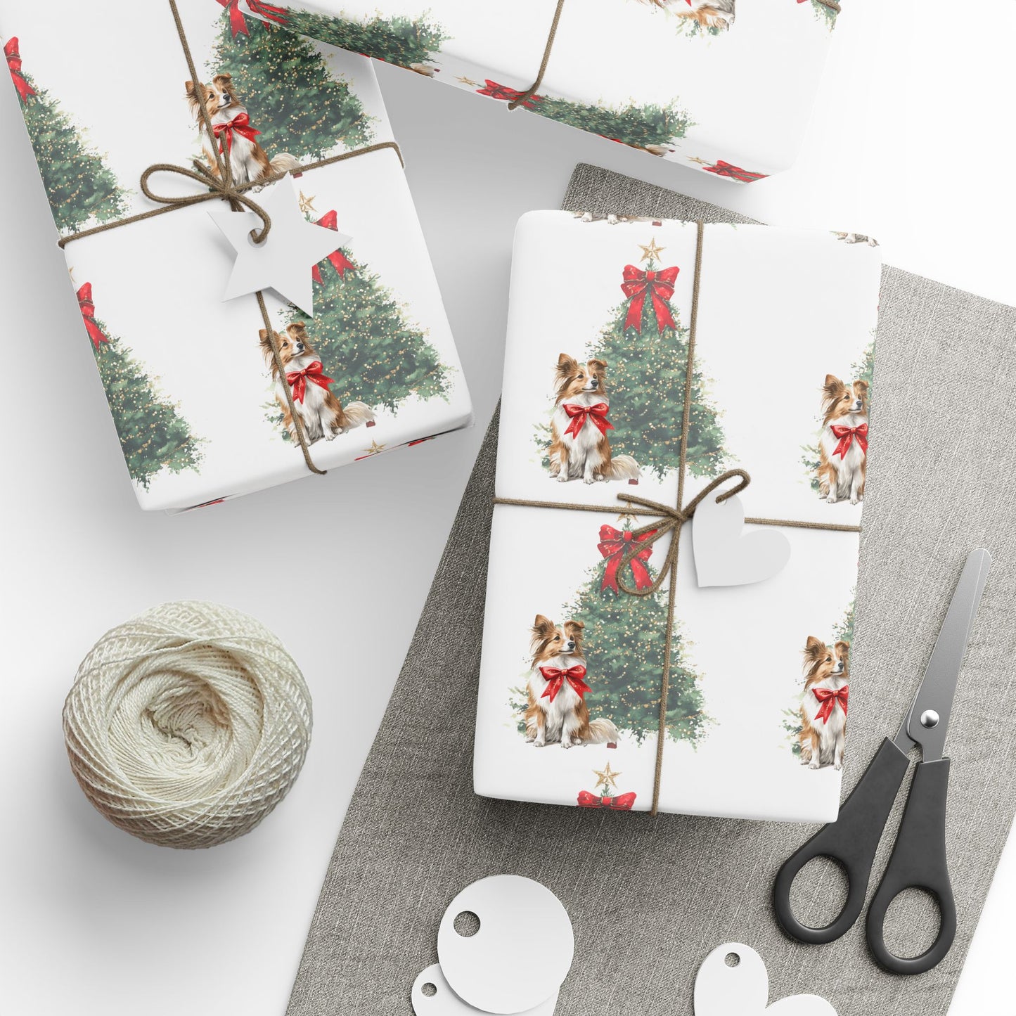 Christmas Wreath Wrapping Paper Roll — Festive Holiday Gift Wrap