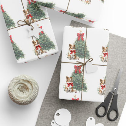 Christmas Wreath Wrapping Paper Roll — Festive Holiday Gift Wrap