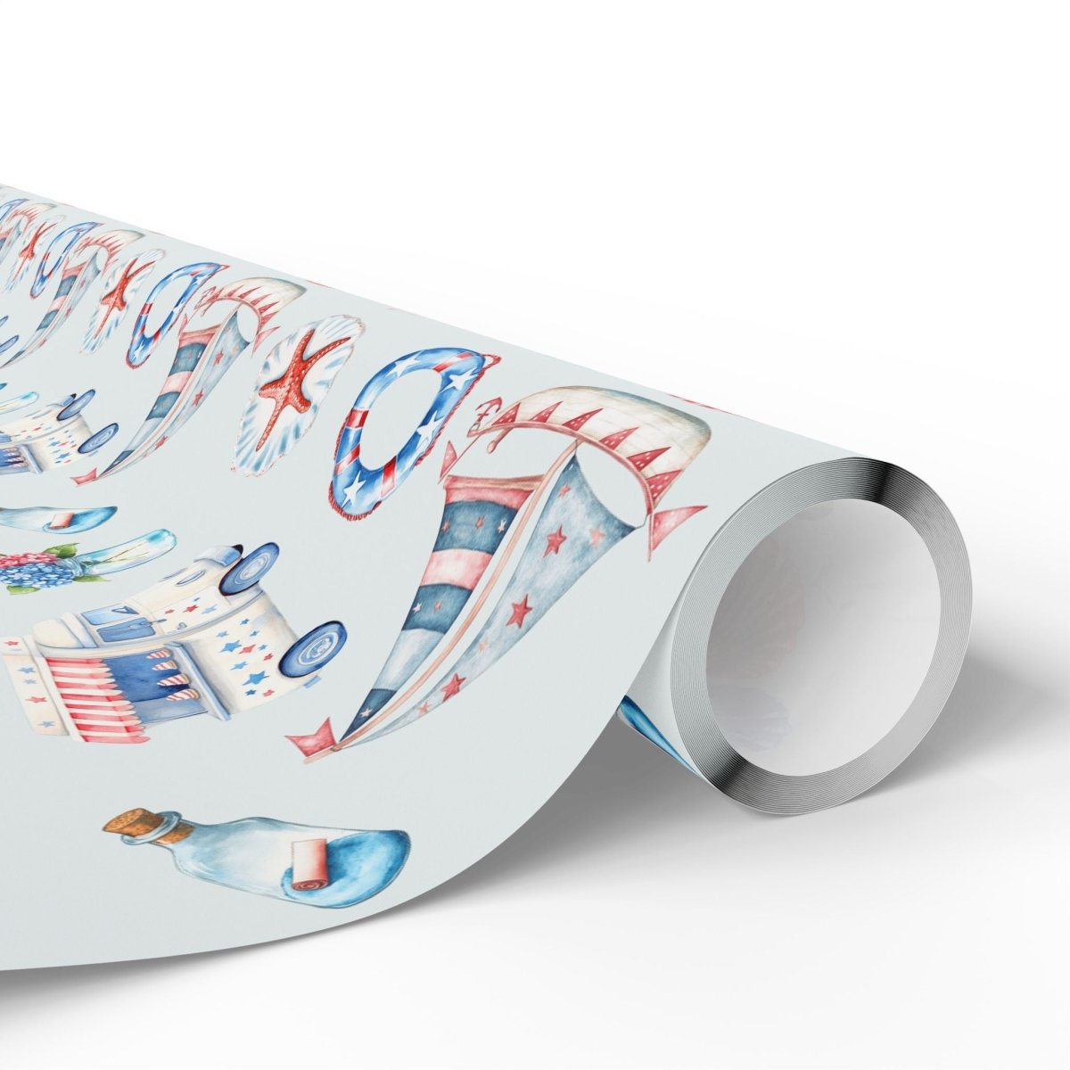4th of July Nautical Beach Wrapping Paper