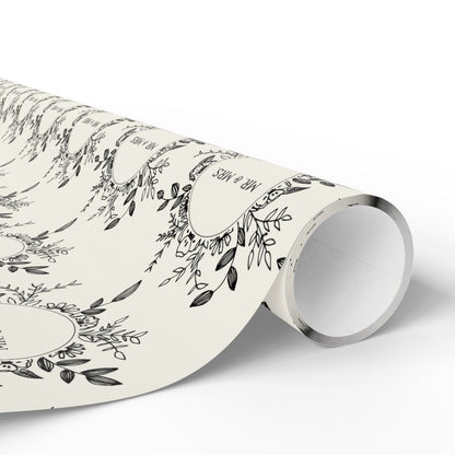 Mr. & Mrs. Black and White Wrapping Papers