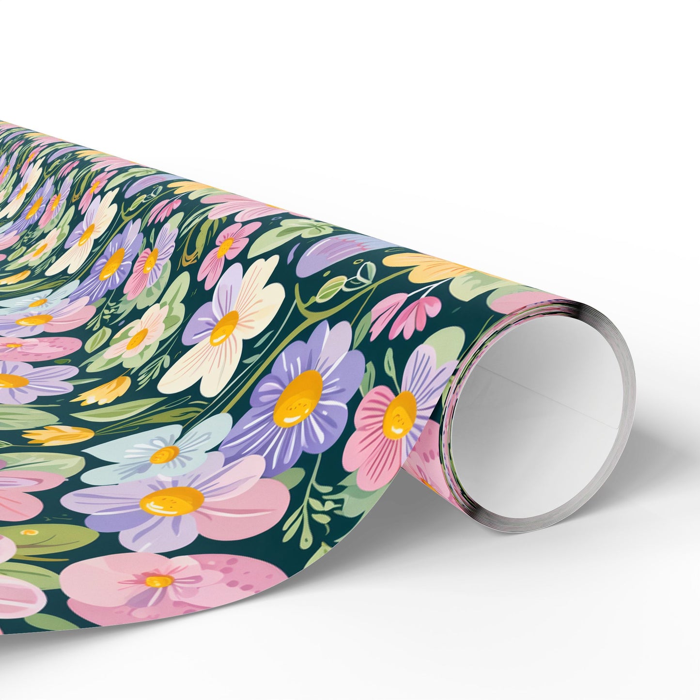 Vibrant Pastel Floral Wrapping Paper