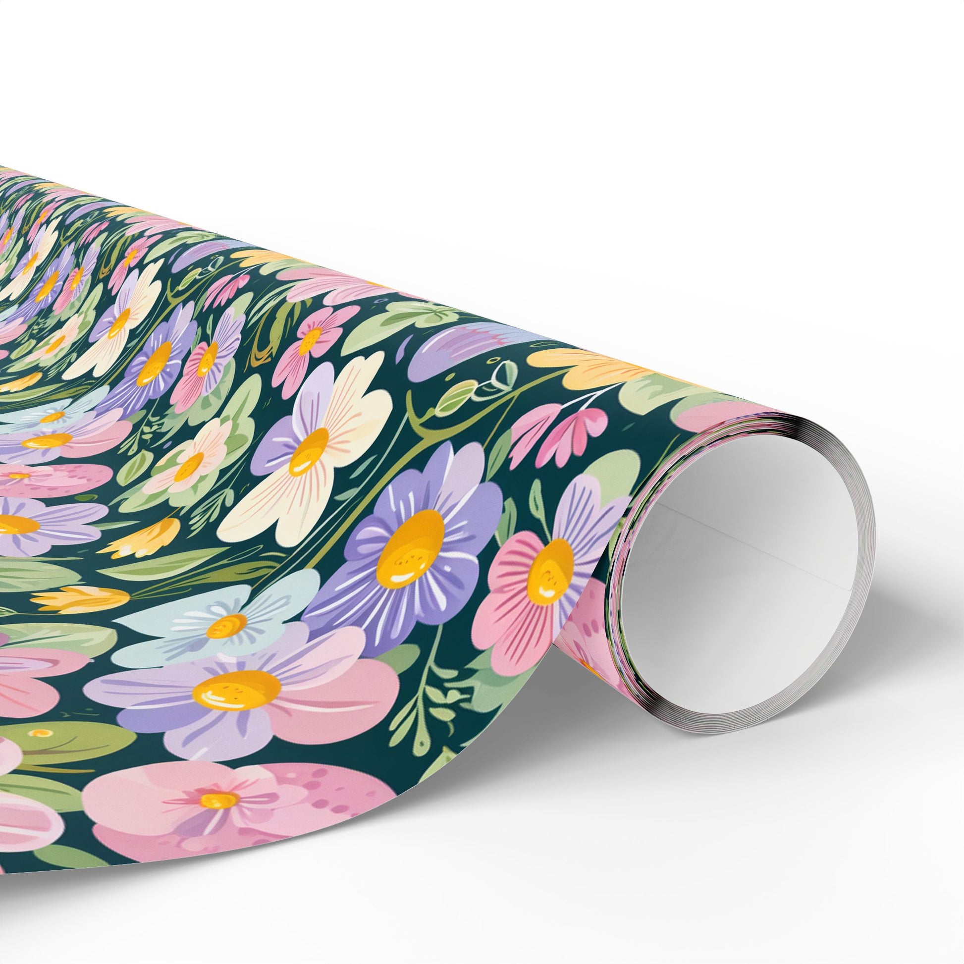 Vibrant Pastel Floral Wrapping Paper