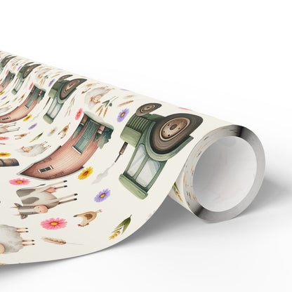 Cute Barnyard Gift Wrap