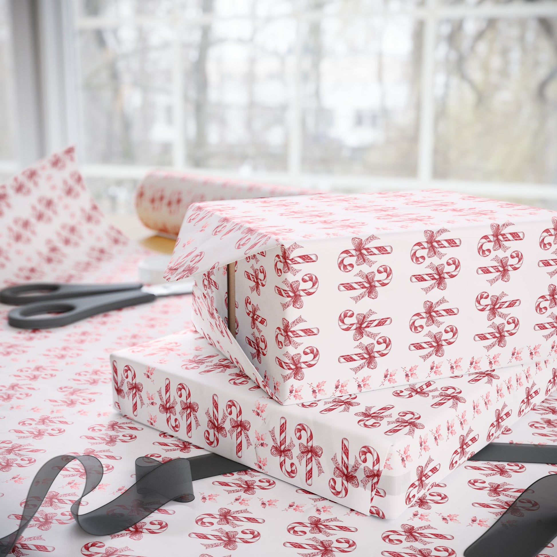 Peppermint Snaps – Vintage Candy Cane Wrapping Paper