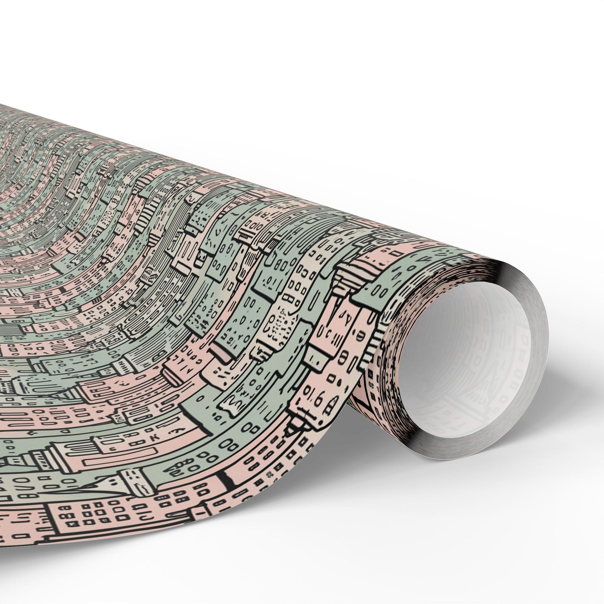 Wrapping Papers - Abstract Pastel Cityscape Gift Wrap