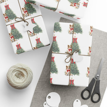 Christmas Wreath Wrapping Paper Roll — Festive Holiday Gift Wrap