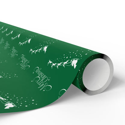 Sleigh All Day – Classic Green Christmas Wrapping Paper