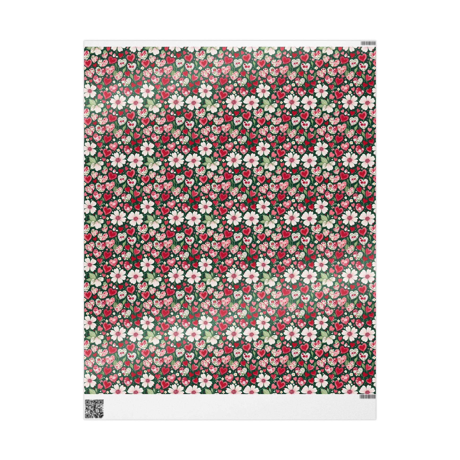 Flora & Heart Wrapping Paper,