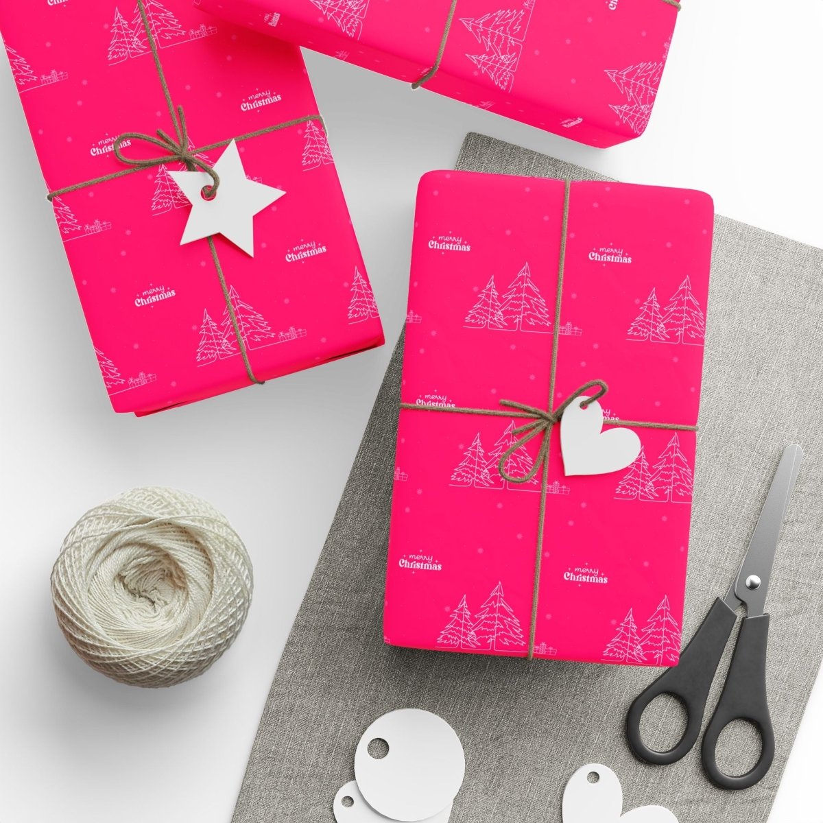 Merry & Bright in Hot Pink – Christmas Wrapping Paper
