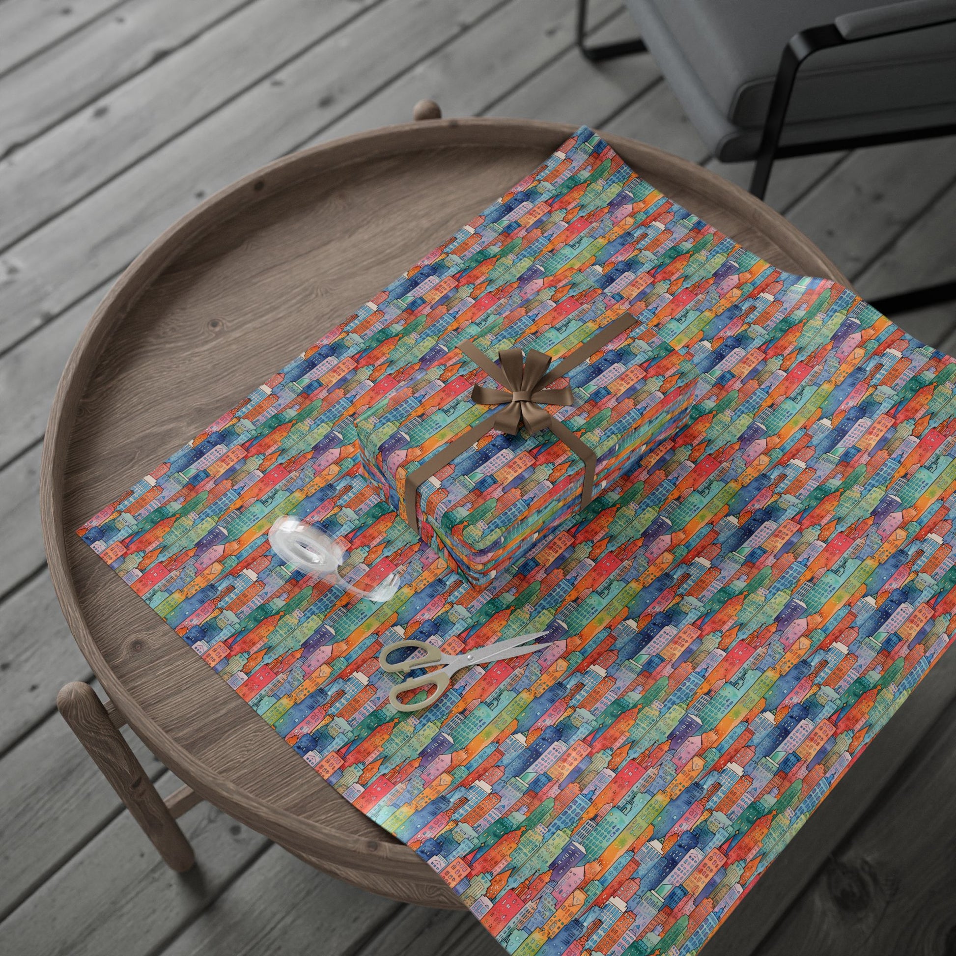 Abstract Cityscape Wrapping Papers