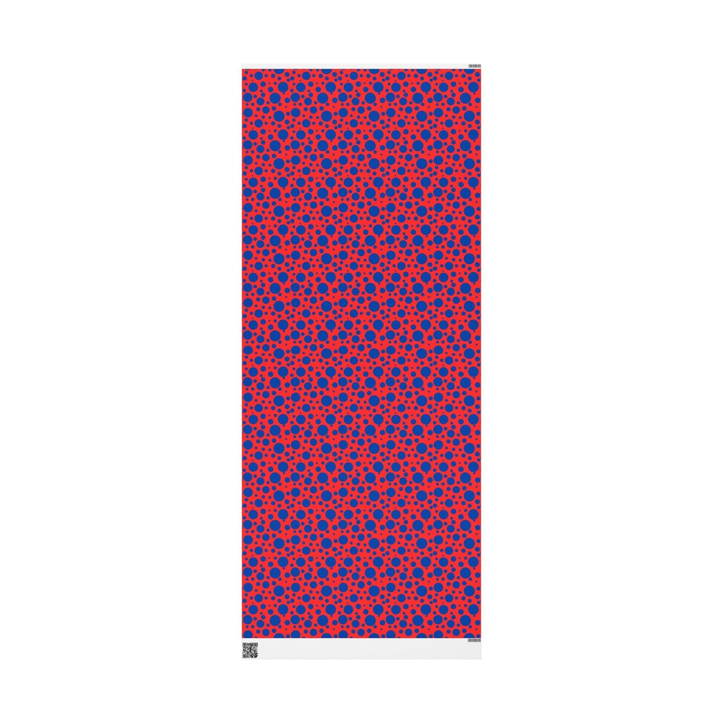 Dot Riot – Bold Blue on Red Modern Wrapping Paper