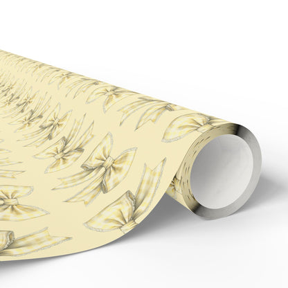 Charming Yellow Bow Gift Wrap Set