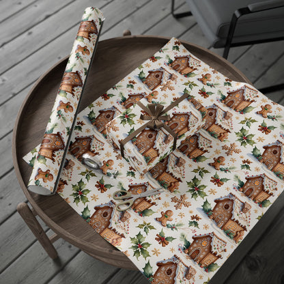 Gingerbread Glam – Sweet Homes & Holly Holiday Wrapping Paper