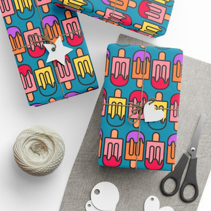 Colorful Blue Popsicle Pop Art Design