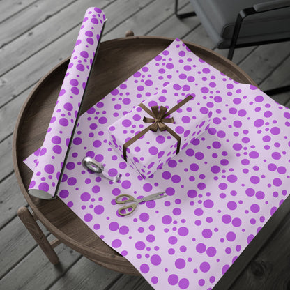 Playful Purple Polka Dot Wrapping Paper